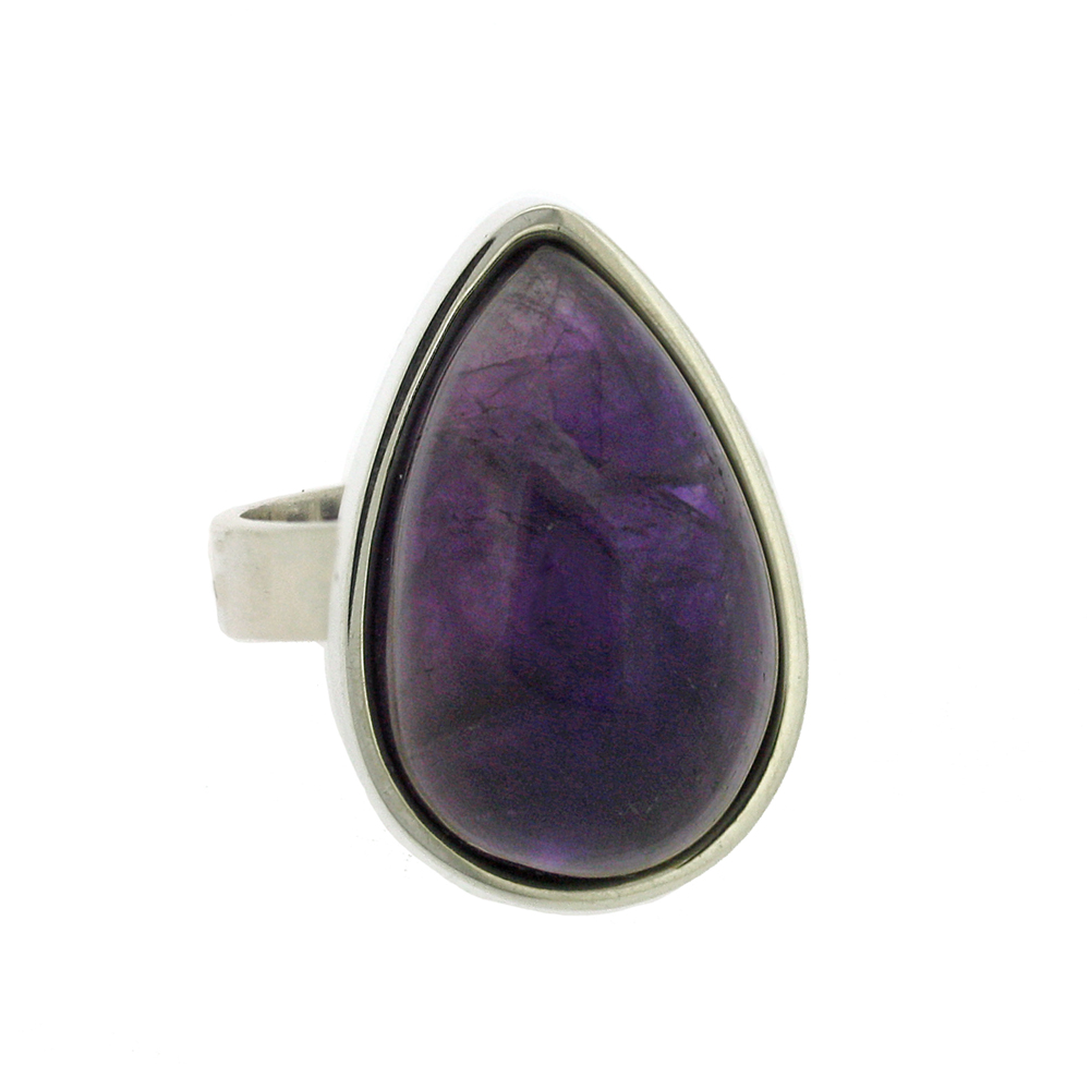 Bespoke Tear Amethyst Ring