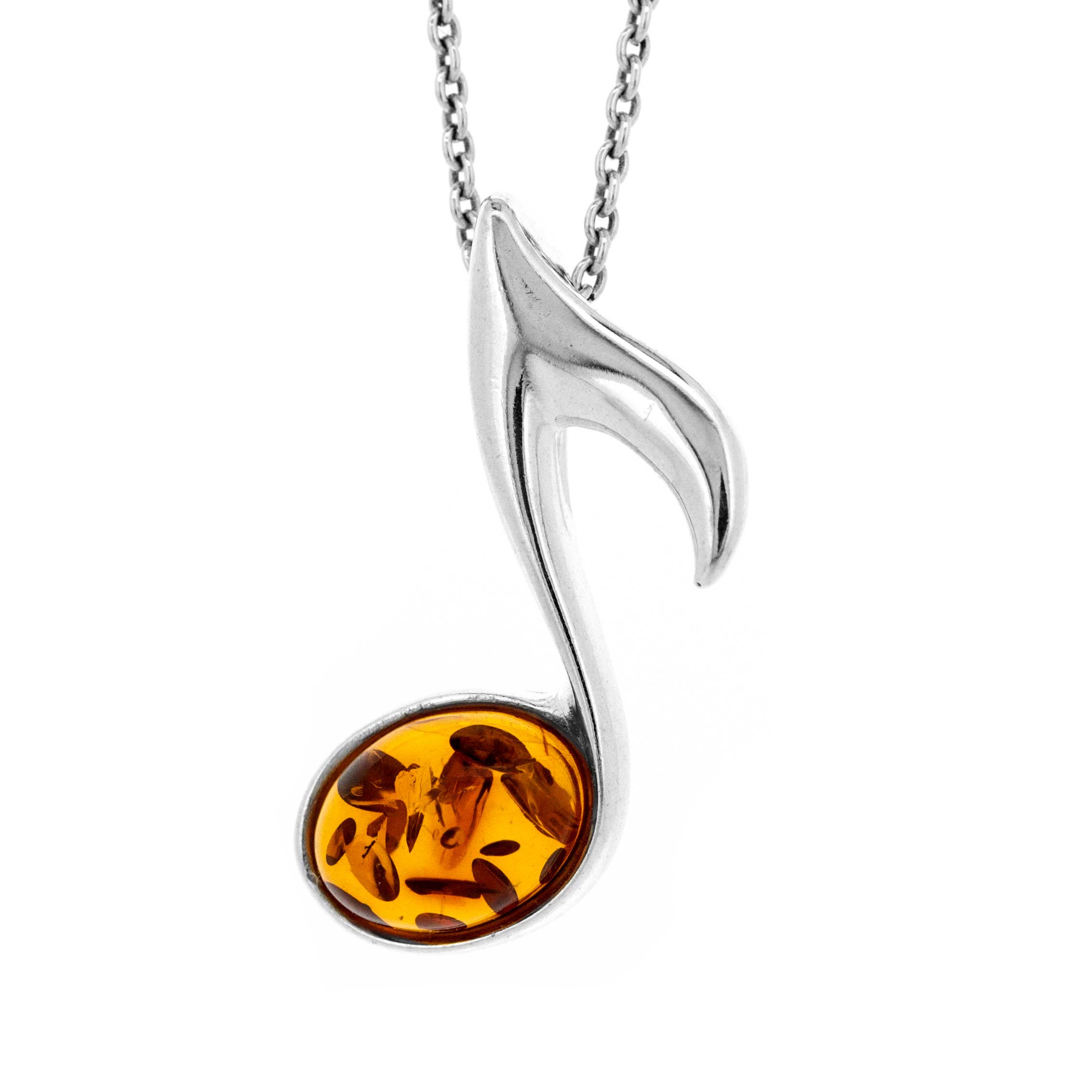 Amber Quaver Cognac Amber Pendant 