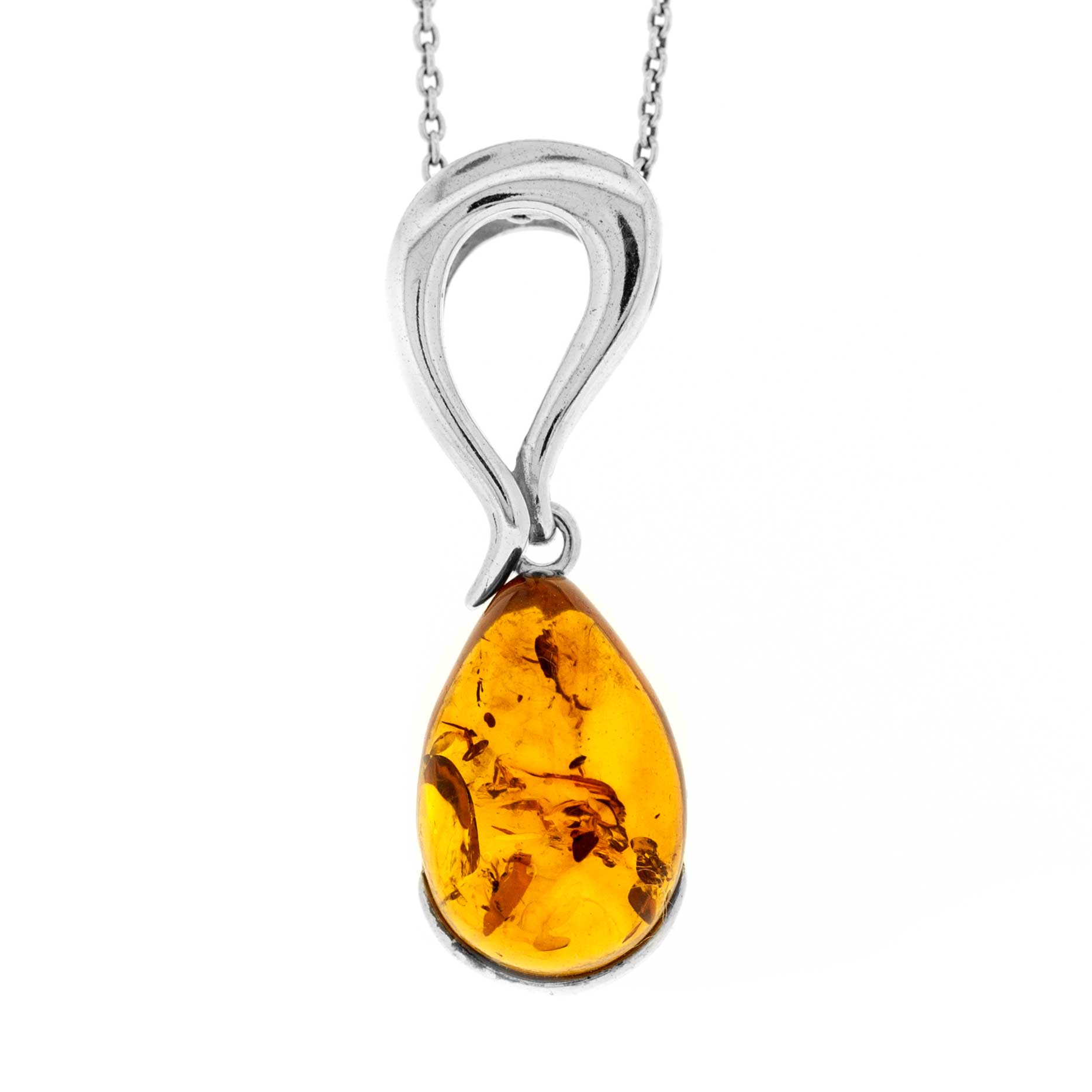 Classic Amber Two Tears Pendant