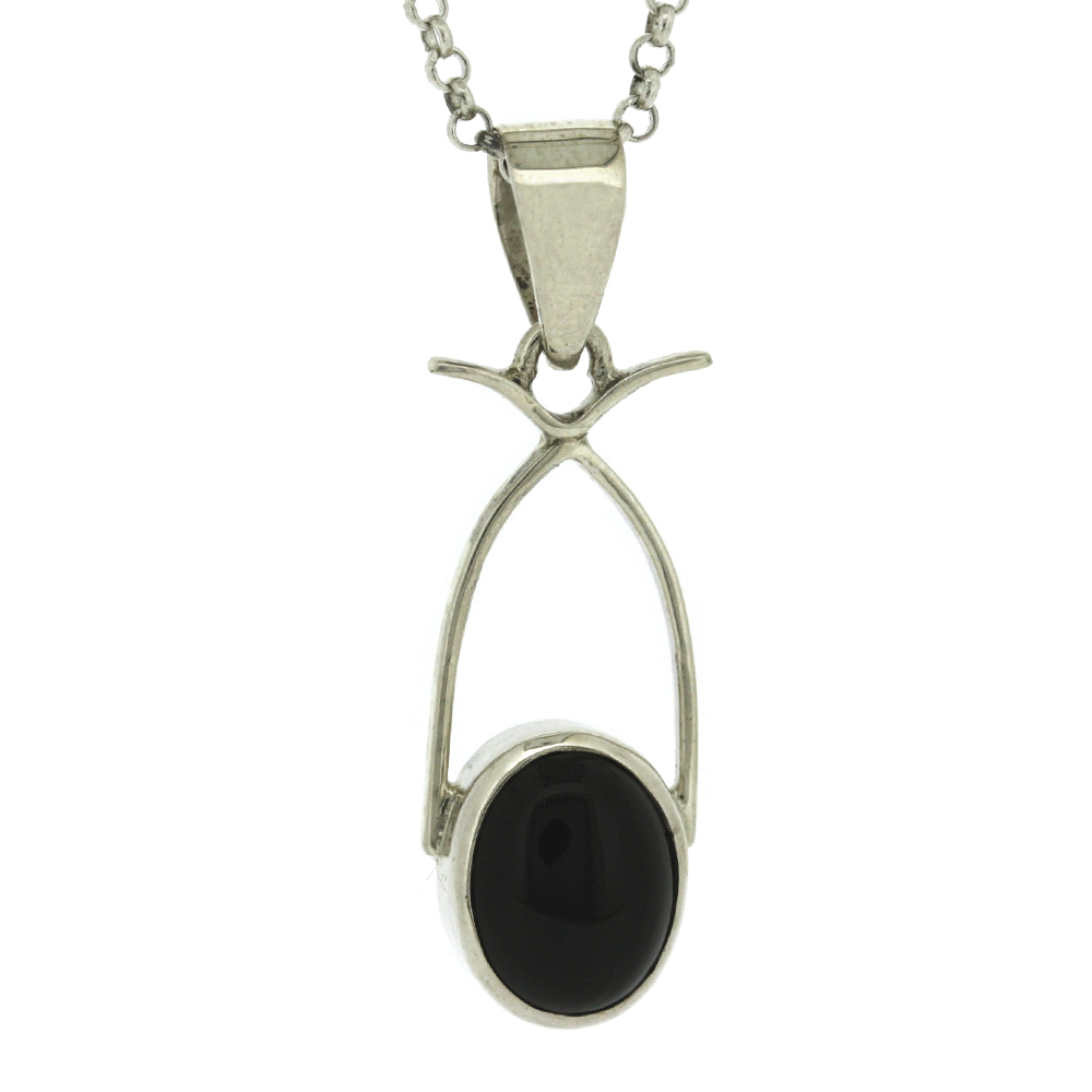 Bemine Oval Wishbone Pendant 