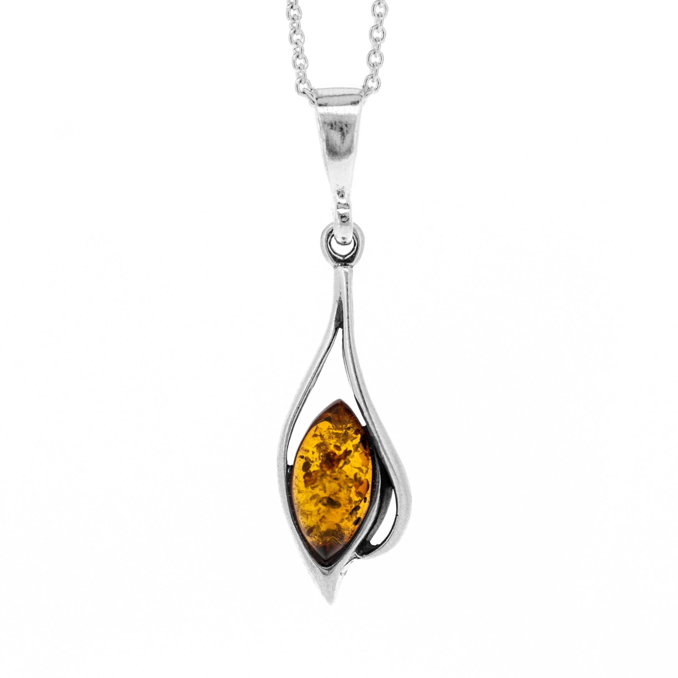 Classic Amber Swish Pendant