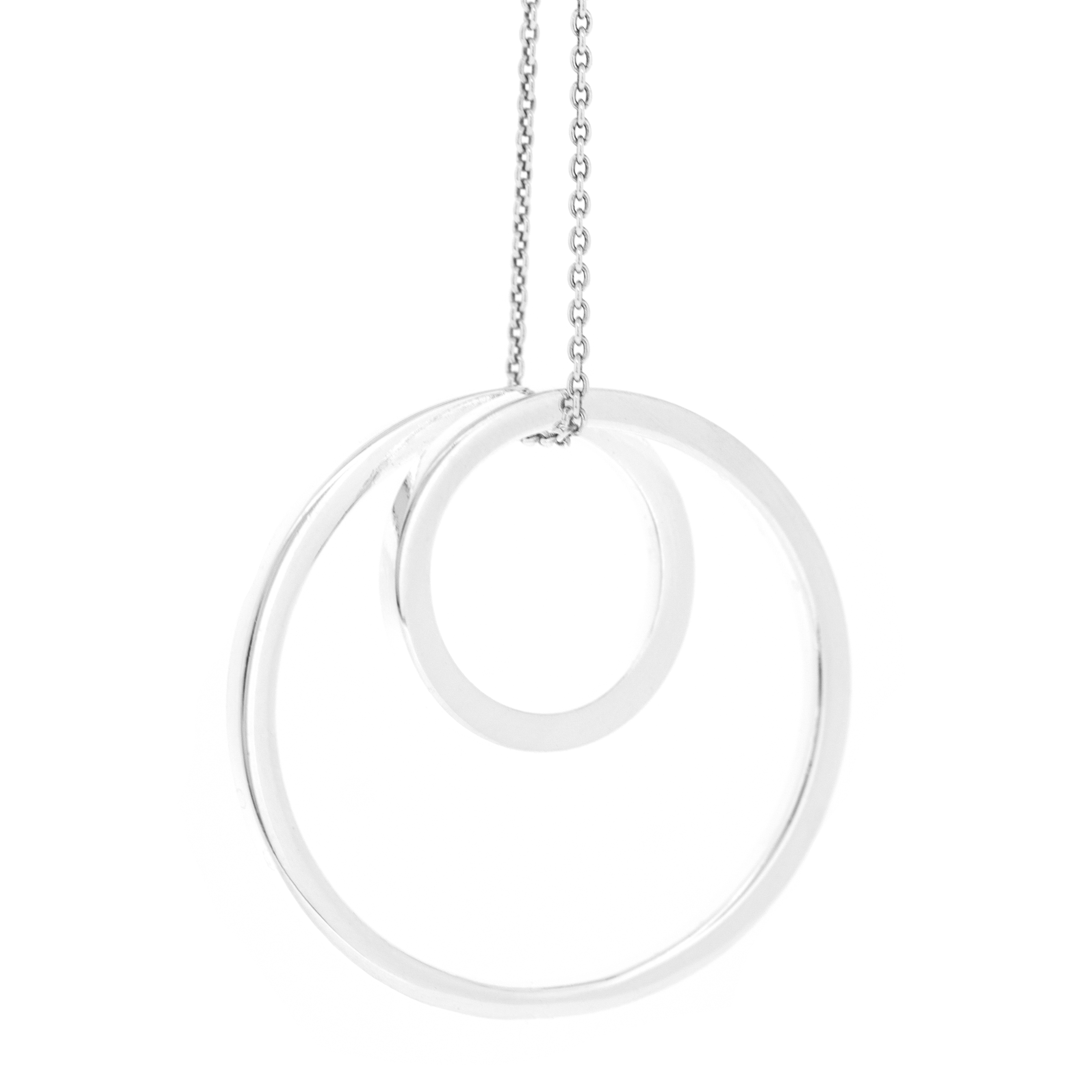 Simply Silver Decreasing Circles Pendant