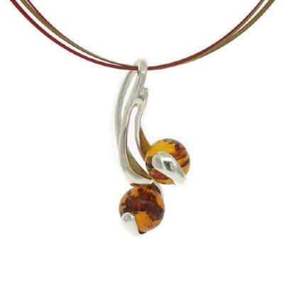 Amber Art Curls Necklace