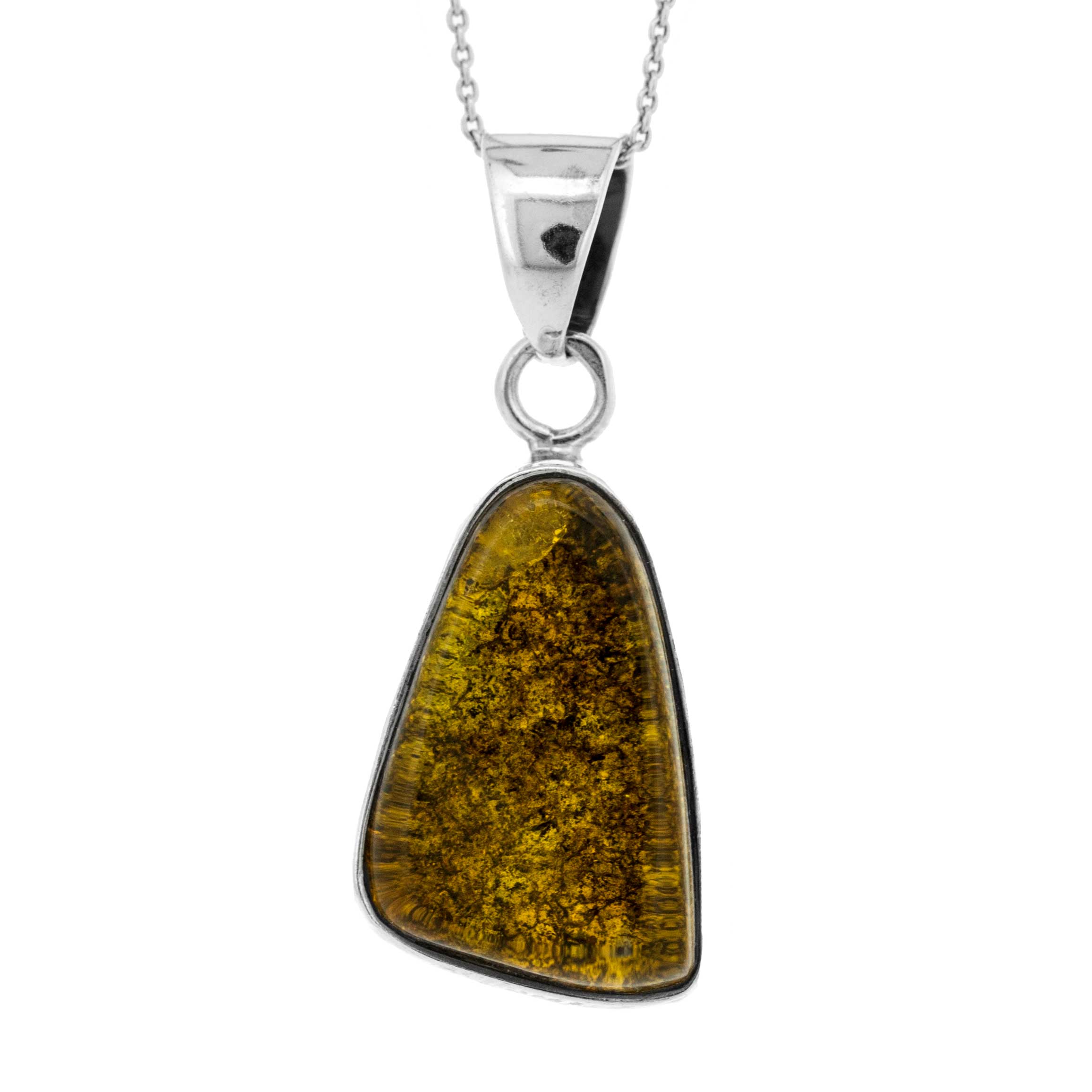 Bespoke Green Amber Pendant 