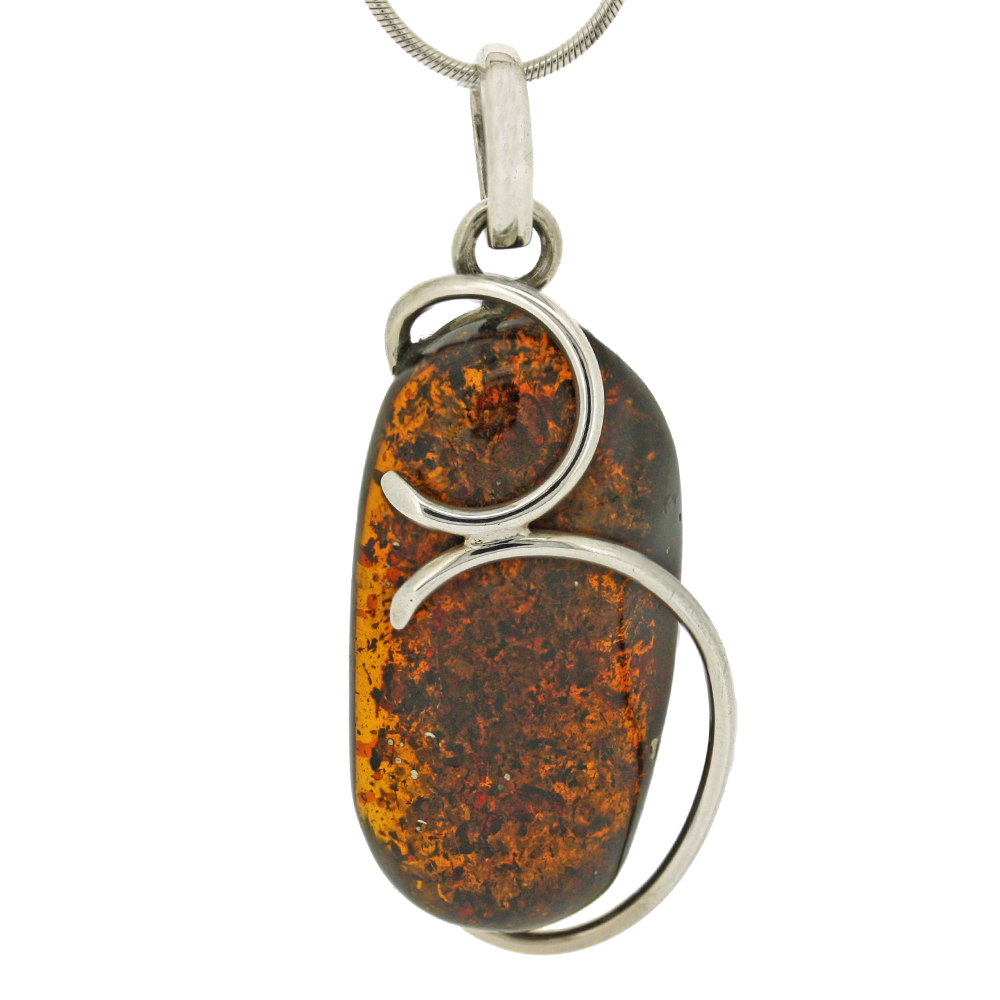 Bespoke Cognac Amber Pendant 