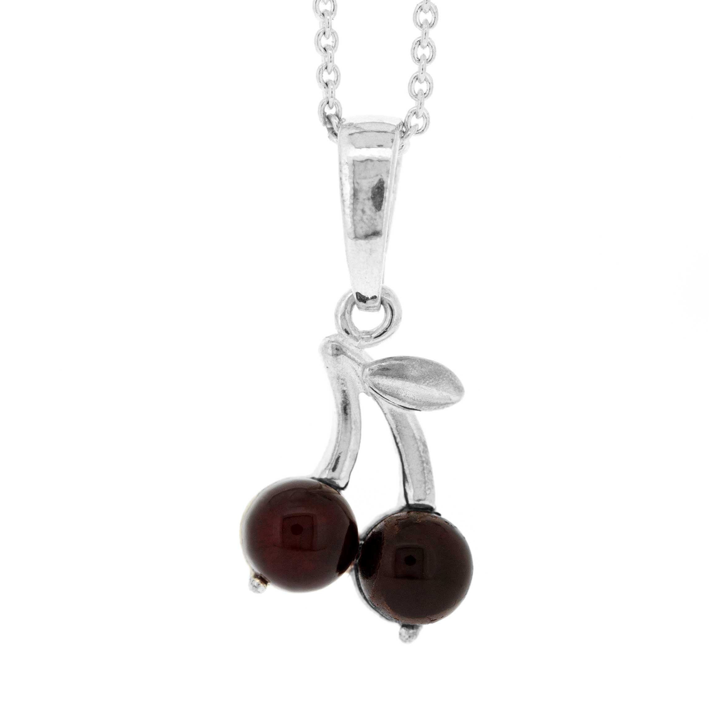 Classic Amber Cherry Pendant