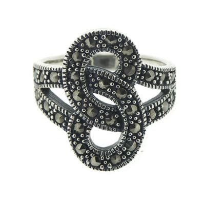 Nova Marcasite Infinity Ring