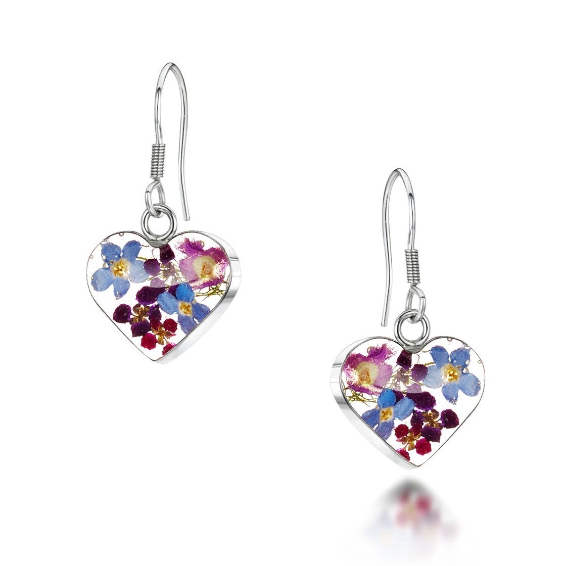 Shrieking Violet Purple Haze Heart Earrings