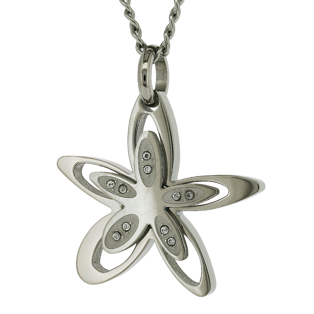 Nova Steel Flower Pendant