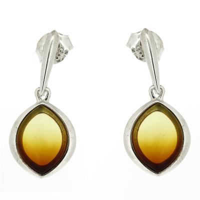 Classic Amber Plum Earrings