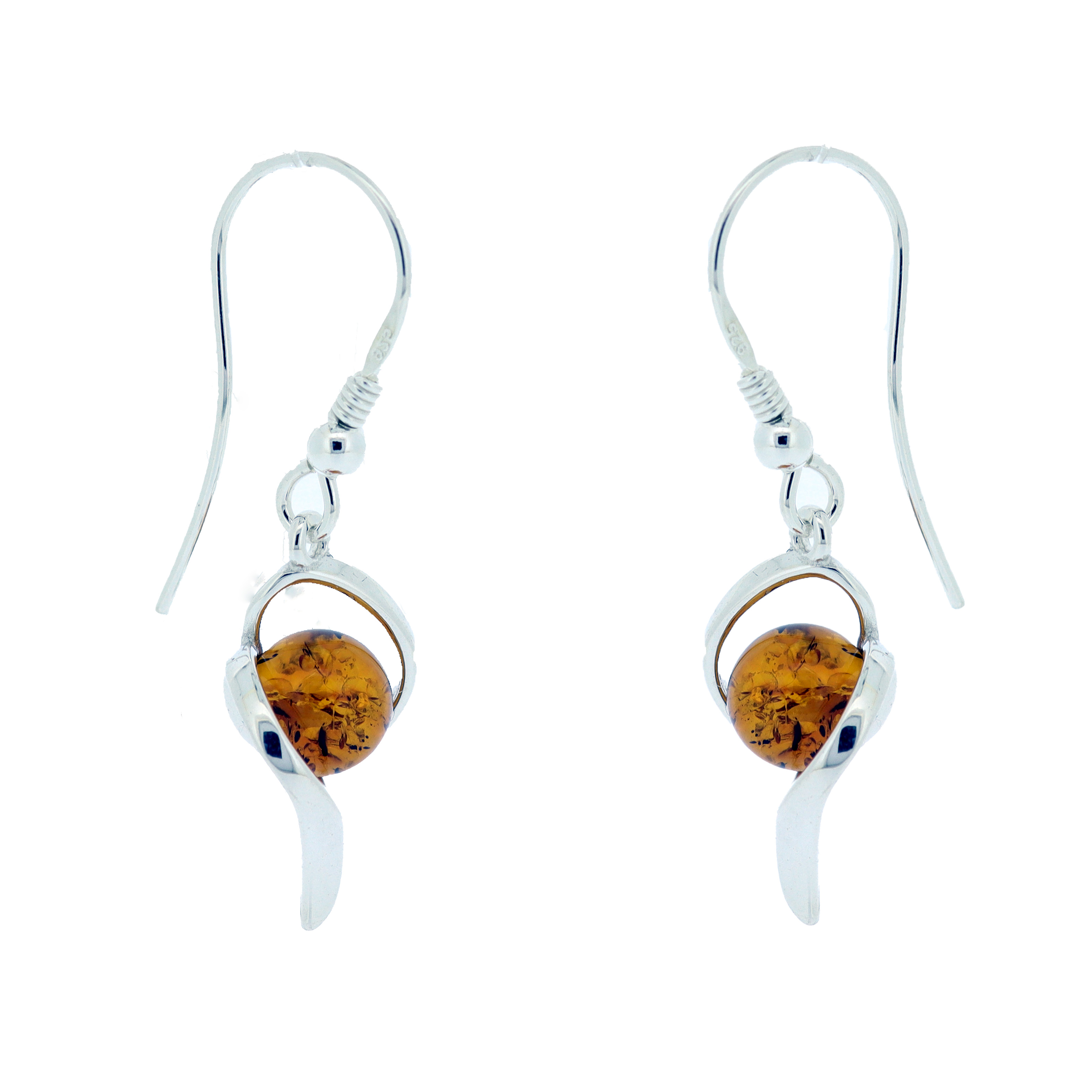 Classic Amber Twisty Twists Earrings