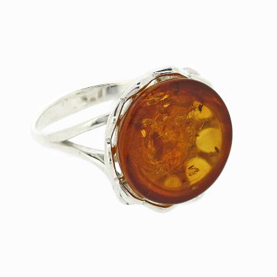 Amber Romance Round Ring