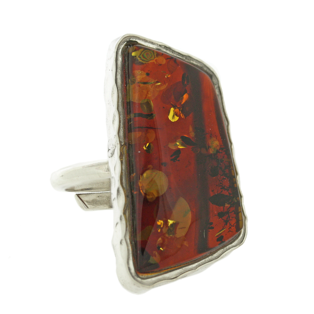 Bespoke Cherry Amber Ring