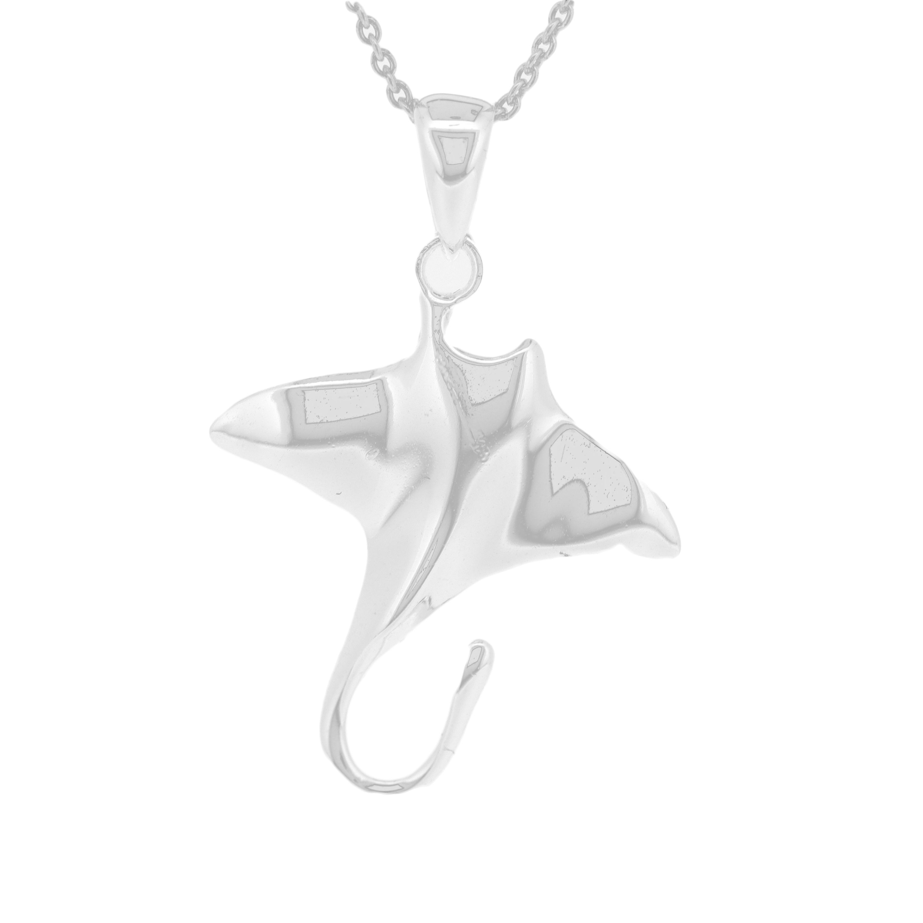 Silver Creation Small Manta Ray Pendant 