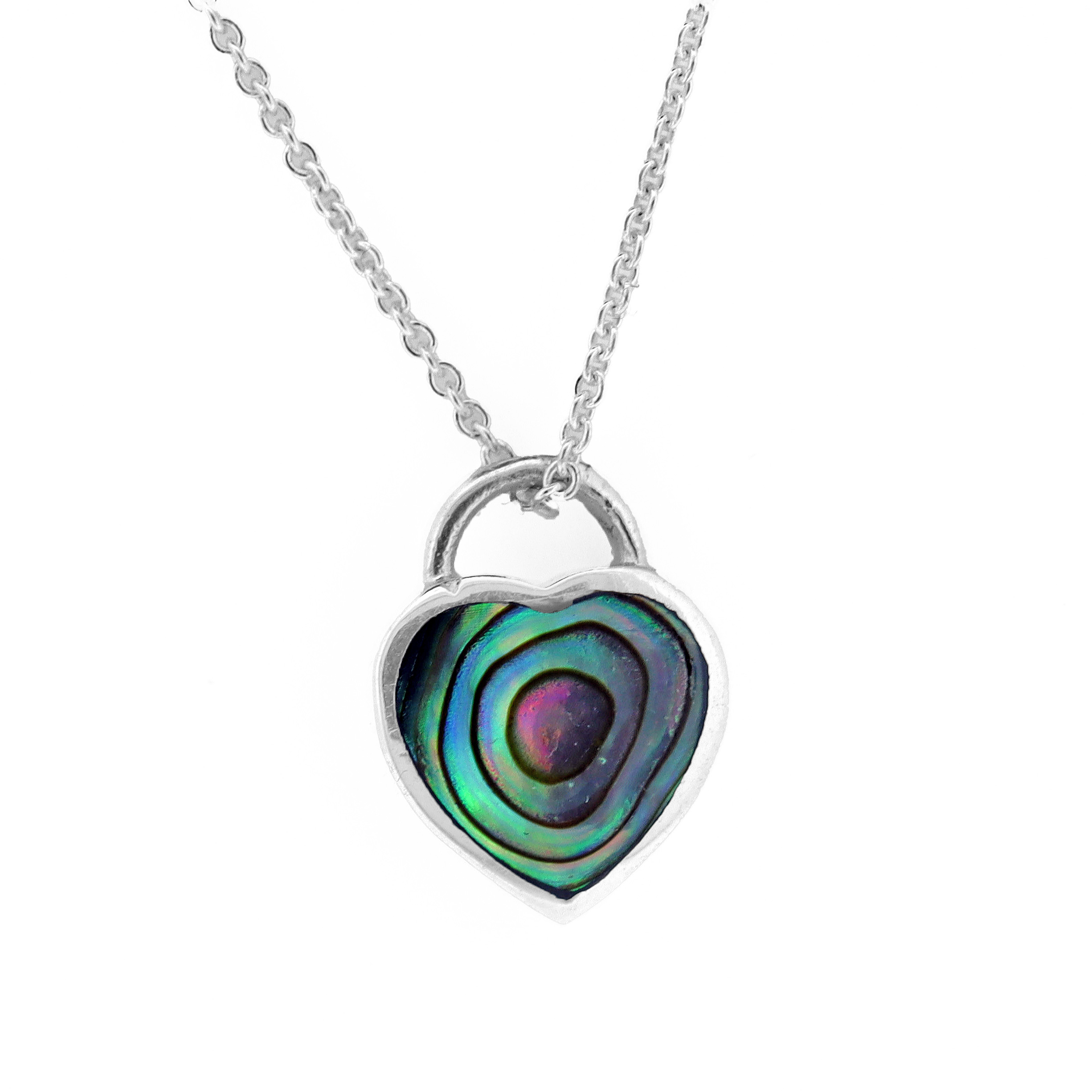 Bemine Heart Abalone Shell Pendant