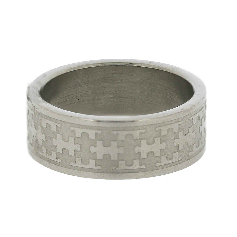 Nova Steel Jigsaw Band Ring