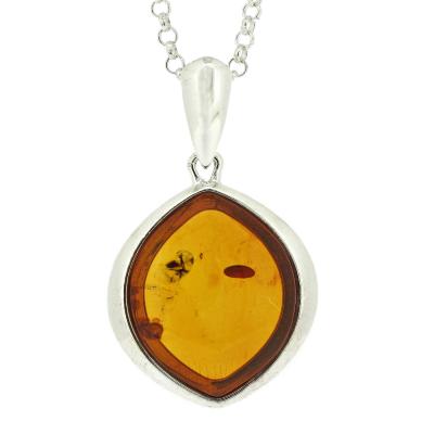 Classic Amber Plum Pendant